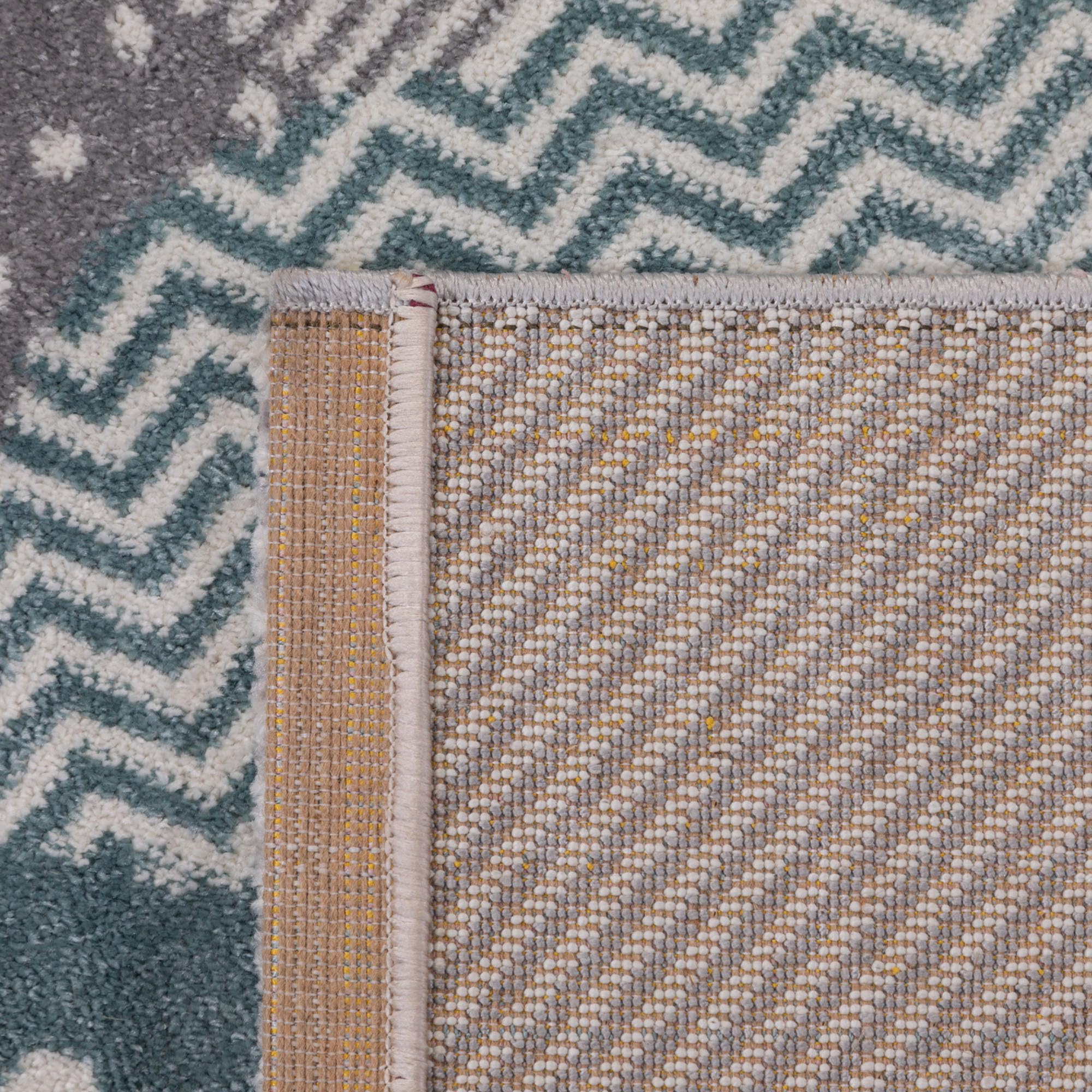 Carpettex Tapis pour Enfants avec Design de Nuages pour la Chambre d'enfant, Tapis pour Enfants, Couleur: Bleu, Taille: 120 cm Rond