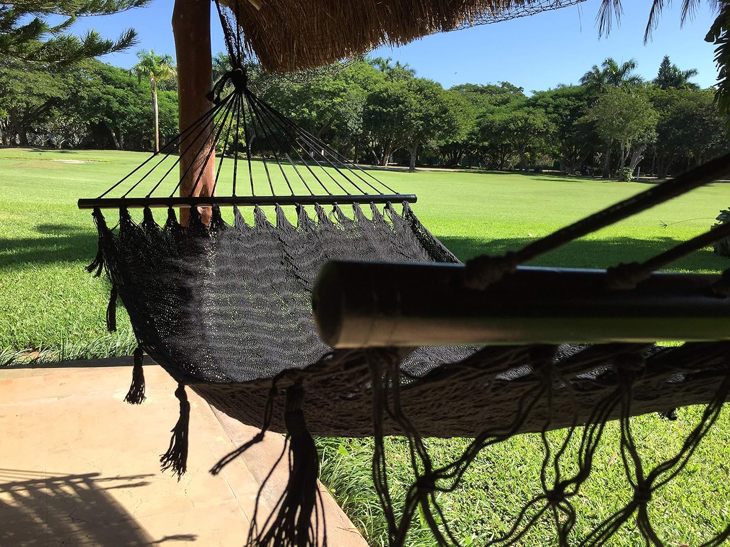 American Hammock (with Spreader bar) (Black, Nylon)