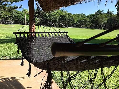 Miniatura 6 de Hamaca americana (con barra esparcidora) (negro, nailon)