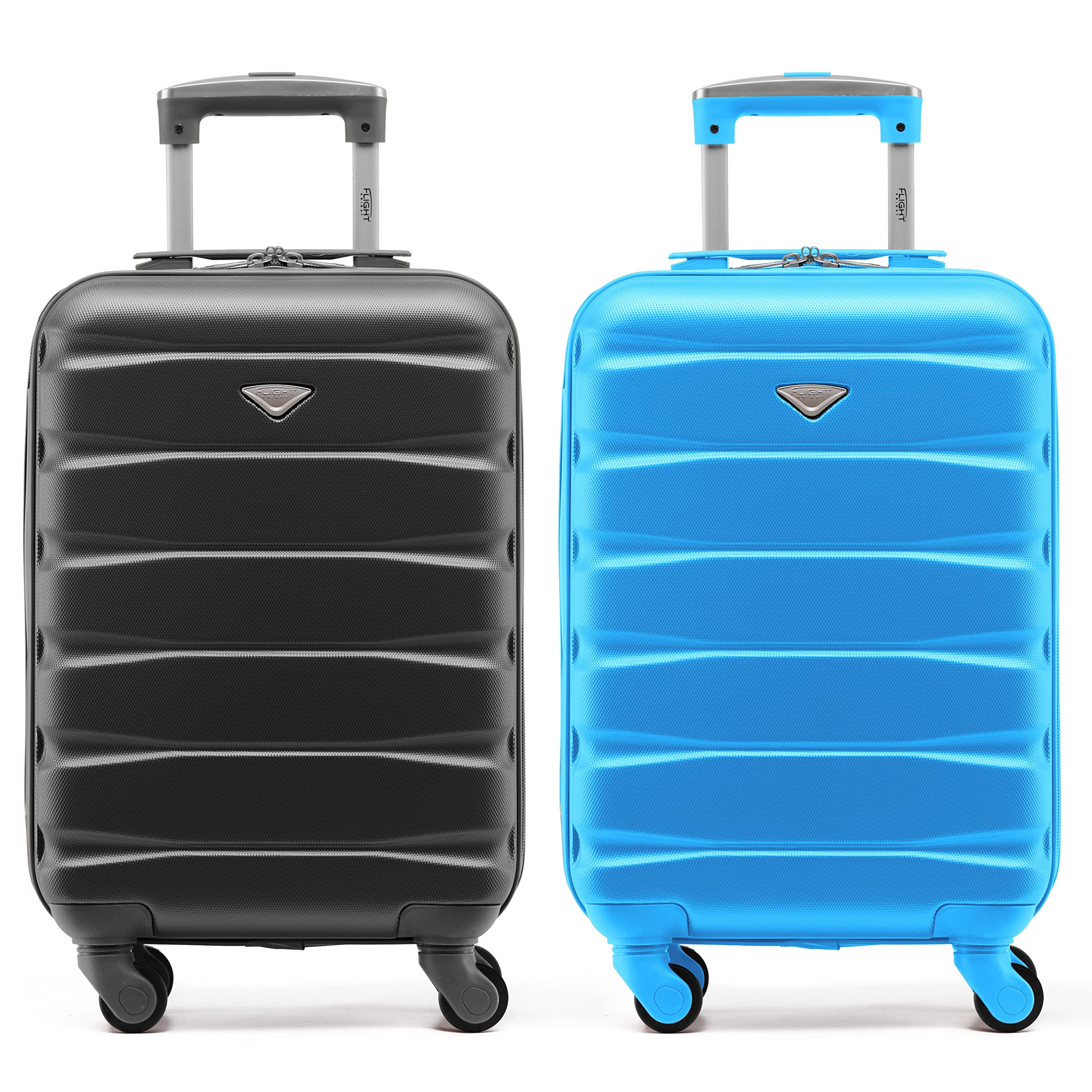 Flight Knight Suitcase Set of 2 Lightweight 4 Wheel ABS Hard Case Cabin Carry On Hand Luggage Approved for Over 100 Airlines Including easyJet, British Airways, Ryanair & Many More 55x35x20cm — view 123