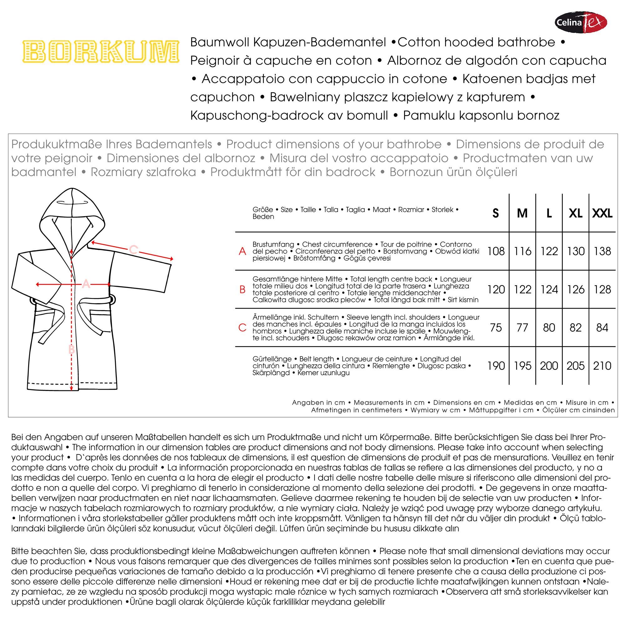 CelinaTex S-XXL Bademantel Kapuze Uni lang aufgesetzte Taschen Damen Herren Unisex warm Frottee Baumwolle Morgenmantel, Sauna, Spa, Pool, Bad, flauschig und komfortabel OEKO-TEX Arizona