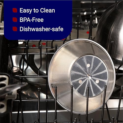 Miniatura 4 de Impresa Cuchilla de repuesto para máquina exprimidora Hamilton Beach 67601A - Tazón de malla, cortador y base listo para usar, máquinas exprimidoras