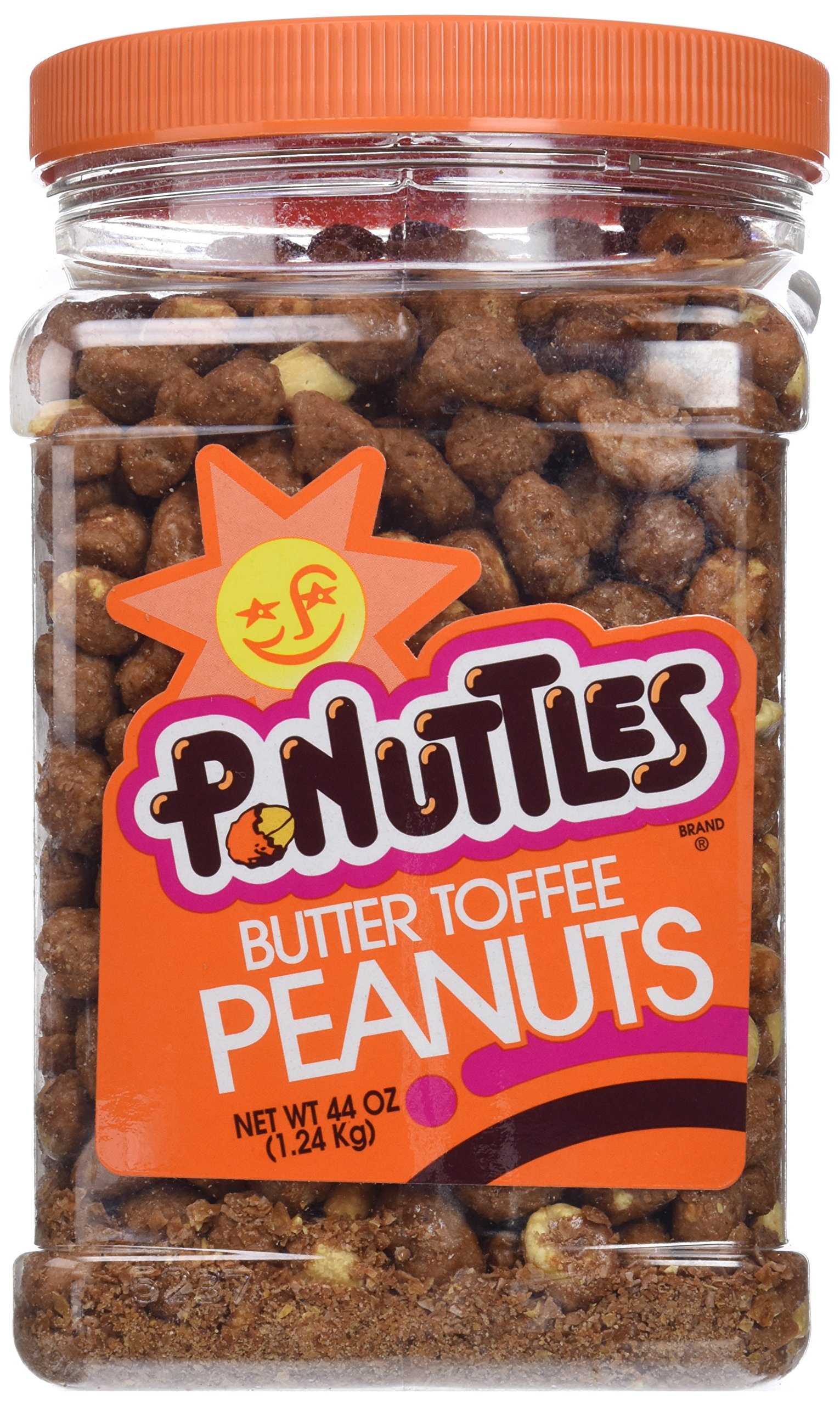 P-Nuttles Butter Toffee Peanuts 44 Ounce Jar (Pack of 2) Made in the USA, Kosher, Peanuts Sweet, Party Snack, Nuts Gift, Peanuts Bulk, Sweet Snack, Sweet And Salty Snack