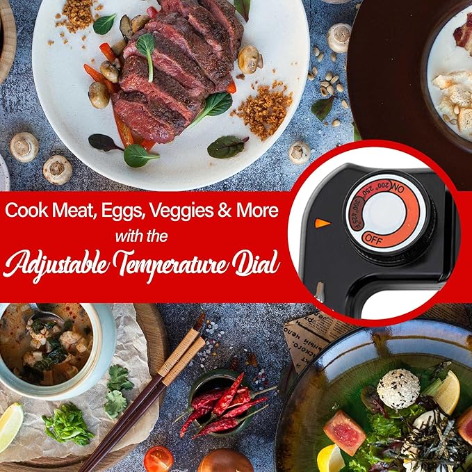 Sartén Eléctrico Familiar Antiadherente 1400W miniatura 4