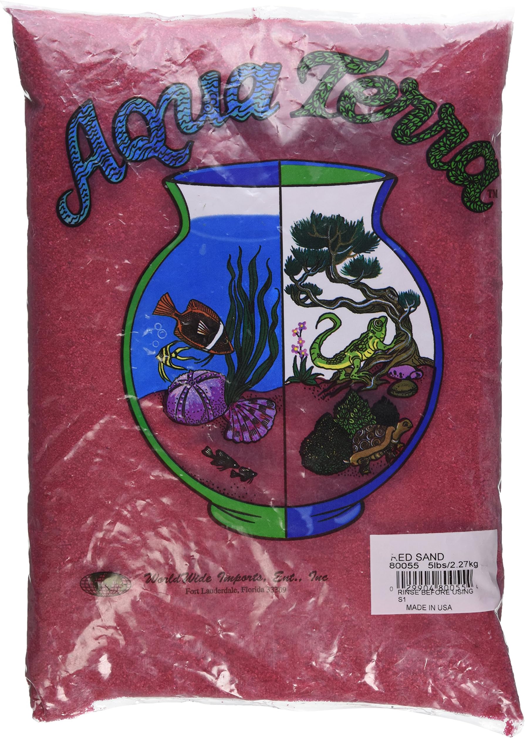 Worldwide ImportsAWW80055 Aqua Terra Sand, 5-Pound, Red