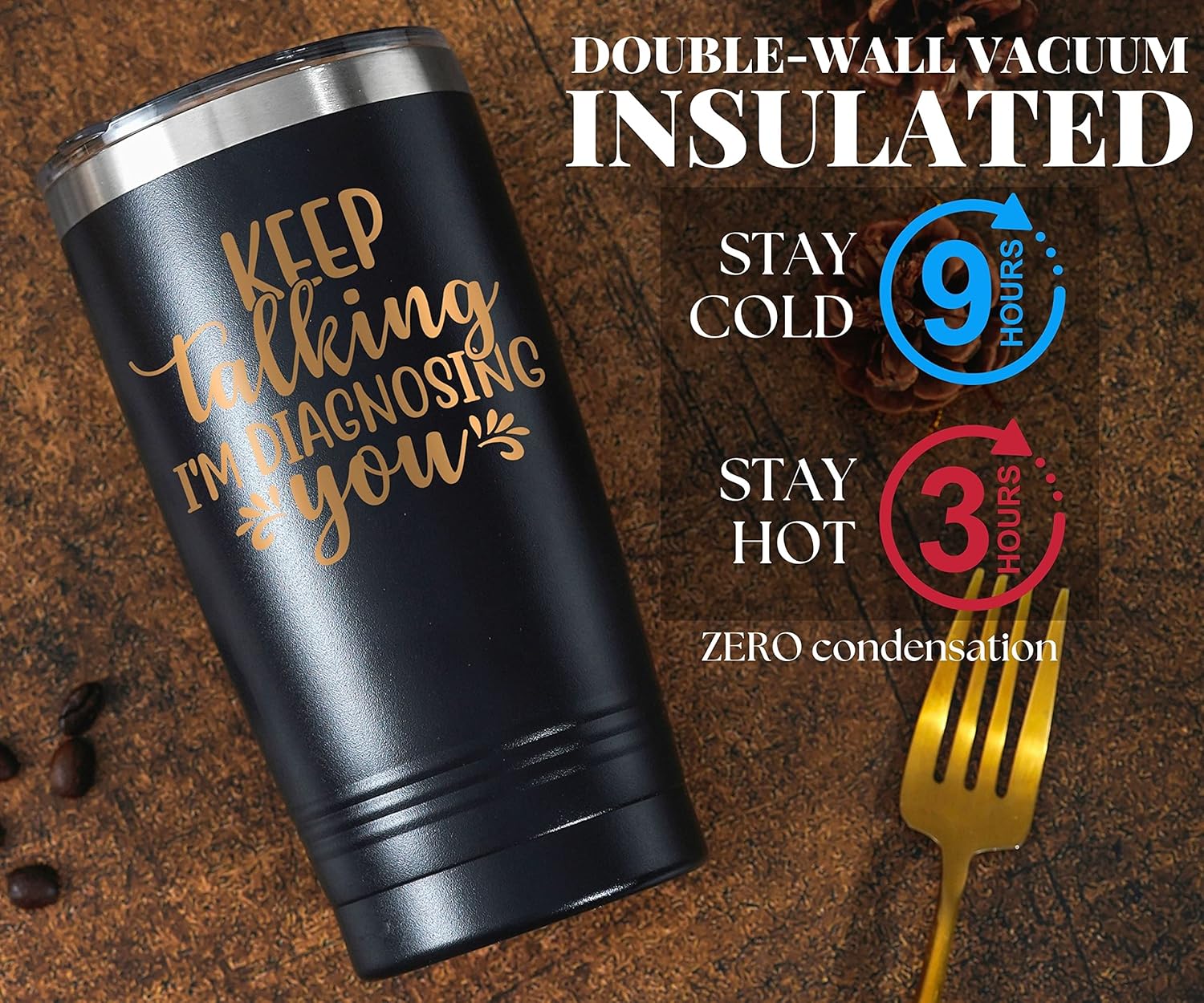 Onebttl Psychology Gifts, Keep Talking I'm Diagnosing You, Gifts for School Psychologist, Mental Health Therapist Counselors, Black - Image 5