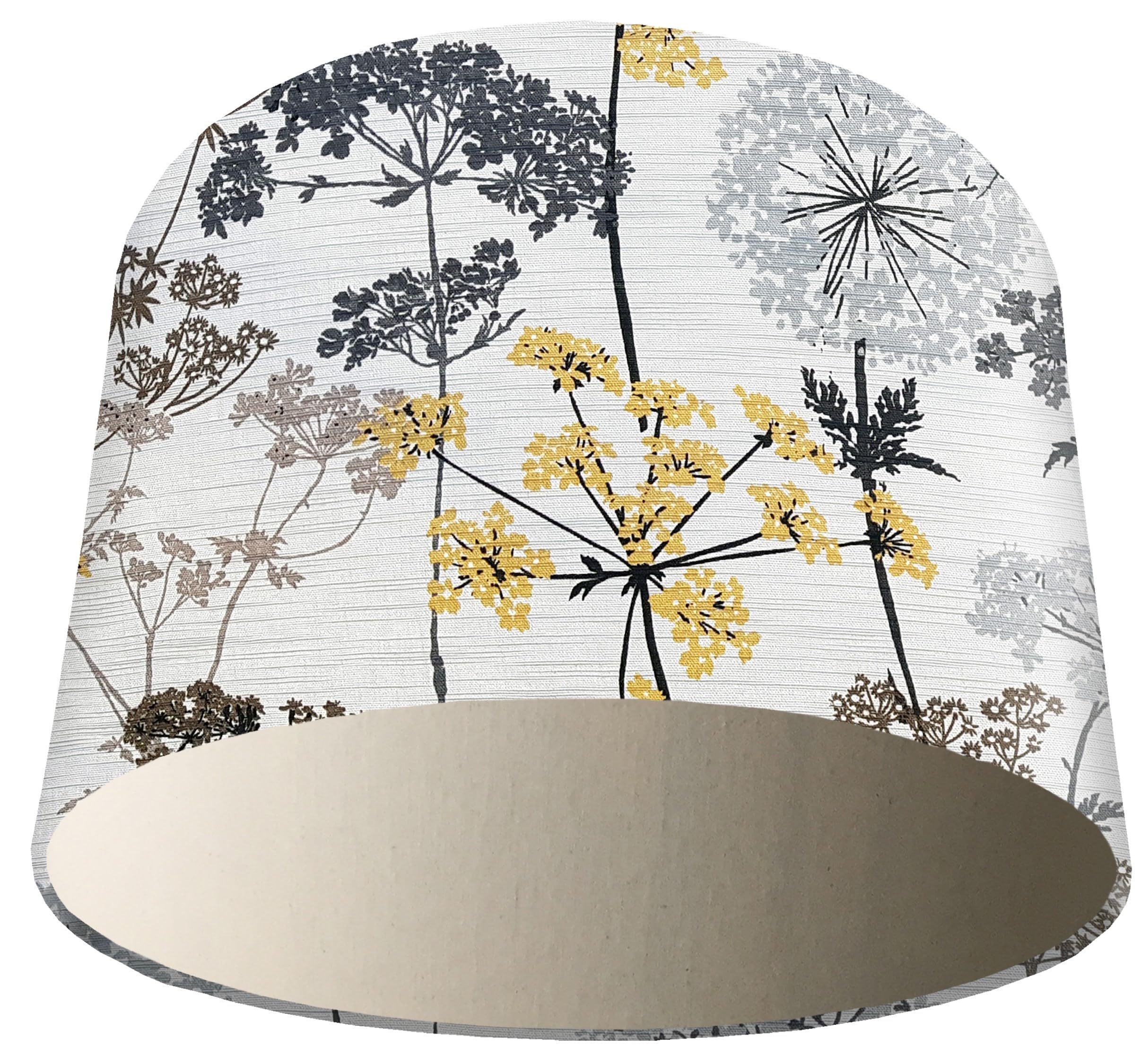 Cow Parsley Lined Lampshade with Coice of Colour (Cream)