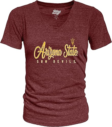 Miniatura 3 de Blue 84 NCAA - Camiseta de triple mezcla con cuello en V para mujer