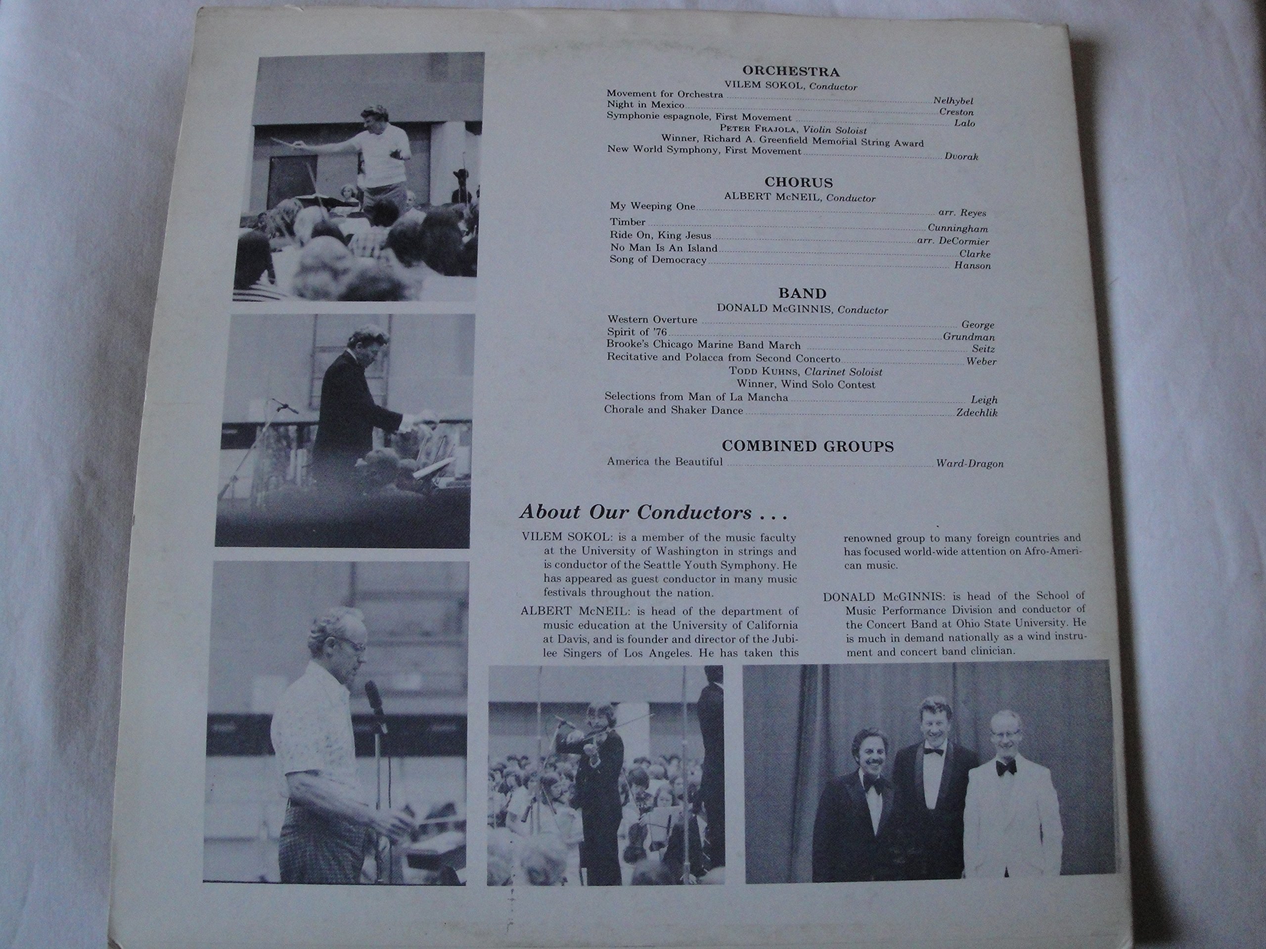 Pacific University 28th Annual Music In May Concert 1976 Vinyl Lp