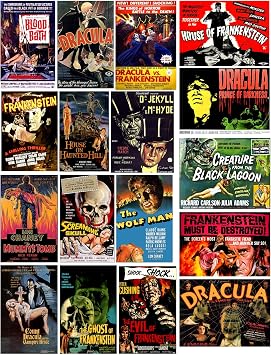 Starbase 79 Classic Horror Movie Poster Stickers, Set of 17, Series 1, 10586