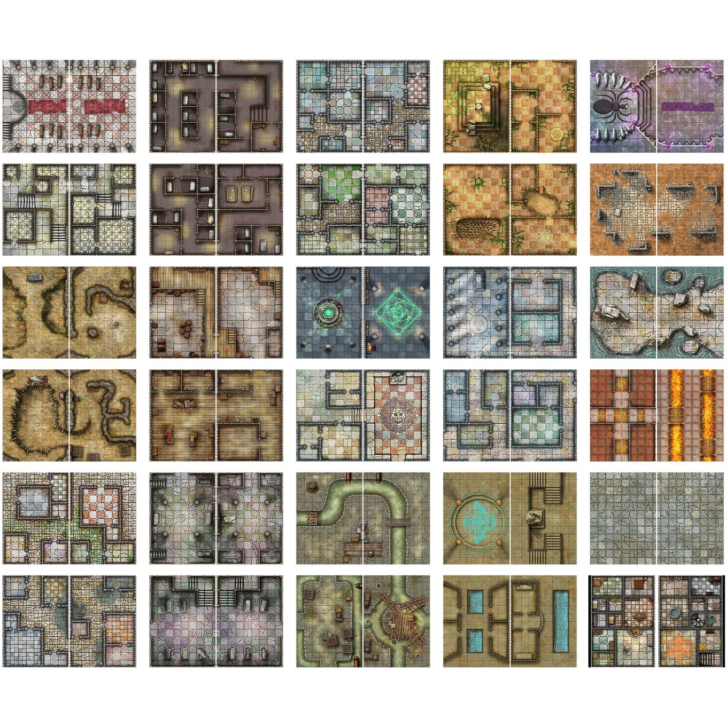 Loke BattleMats | Big Book of Battle Mats Cells & Shrines - Carton