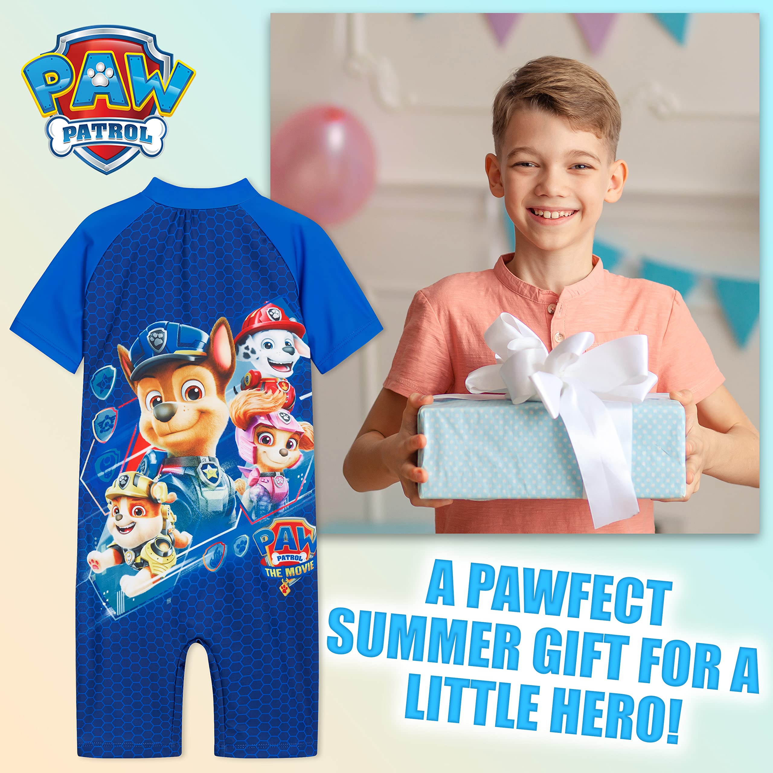 Paw Patrol Maillot de Bain Garçon Pat Patrouille Combinaison Piscine Une Pièce
