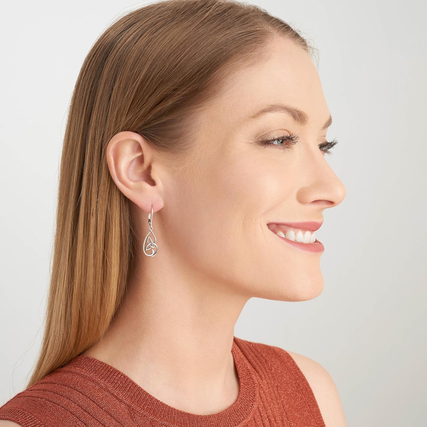 MORGAN & PAIGE .925 Sterling Silver Oxidized Celtic Knot Dangle Earrings for Women - Irish Intricate Leverback or French Wire Hook Hypoallergenic Sterling Silver Earrings, Jewelry for Her - Image 4