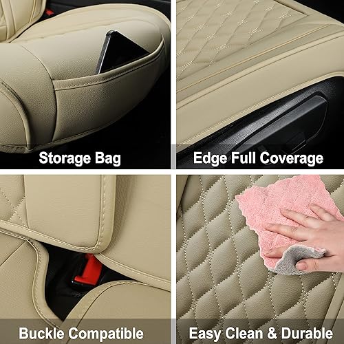 Miniatura 4 de Juego completo de fundas de asiento de automóvil, ajuste universal para la mayoría de automóviles, SUV, sedanes y camionetas, fundas de cojín de