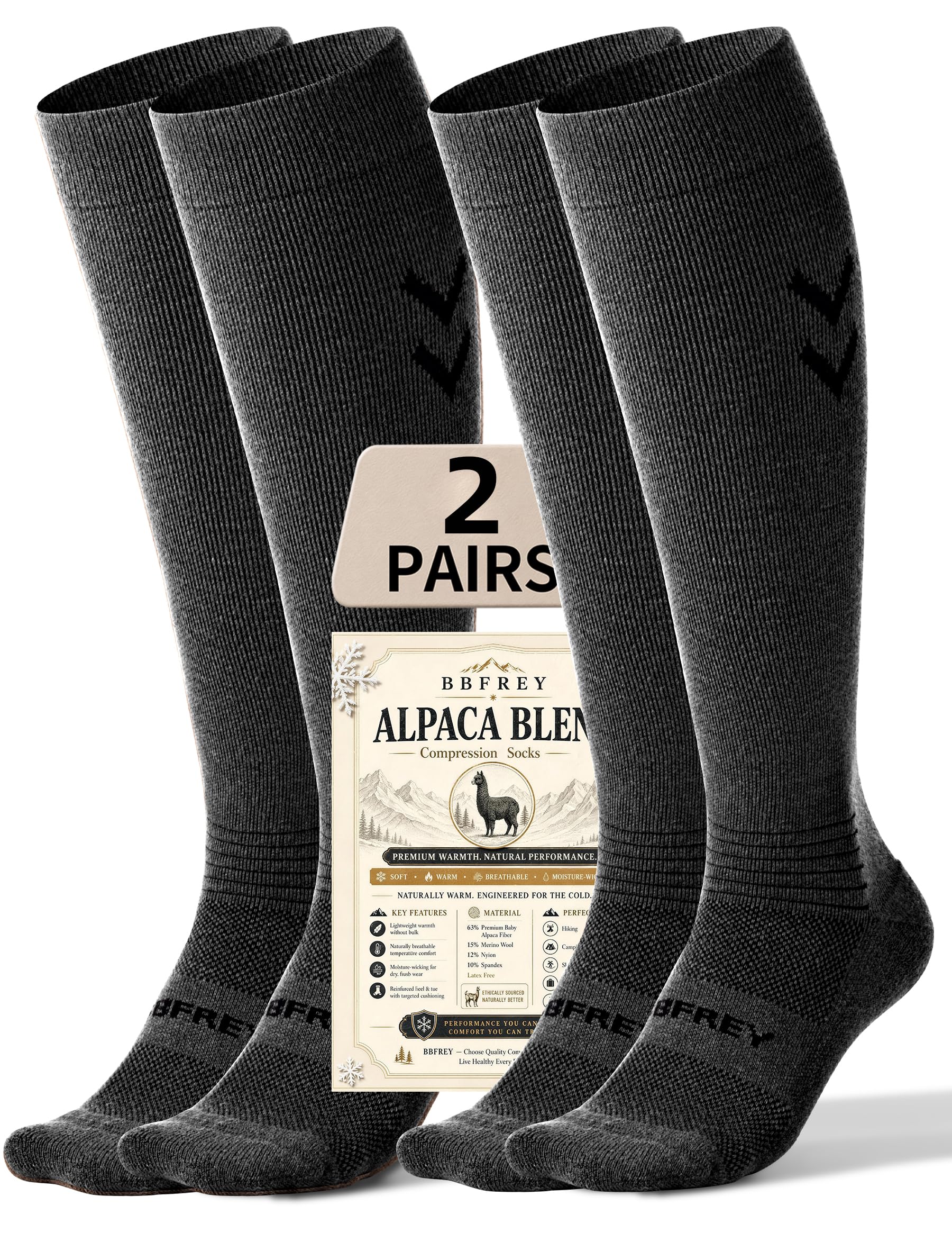 Photo 1 of Bbfrey Alpaca Compression Socks 18-25 mmHg