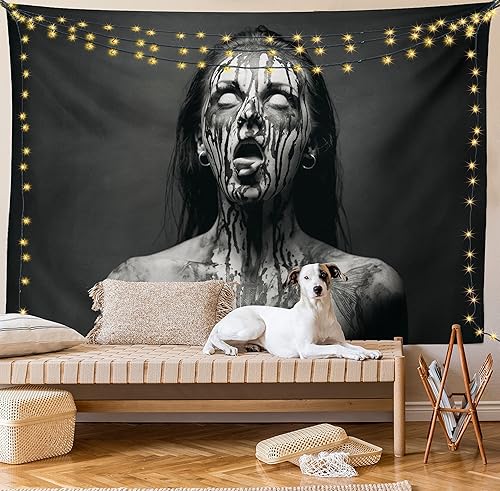 Miniatura 488 de Ambesonne Tapiz gótico, patio con hiedra encantada en la puerta antigua al bosque, colgante de pared ancho para dormitorio, sala de estar, 2-Verde