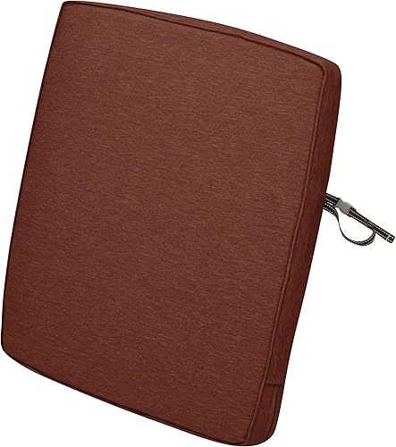 Miniatura 331 de Classic Accessories Ravenna - Cojín cuadrado para patio de 25 x 25 x 5 pulgadas, resistente al agua, con funda, para sillón de descanso, hongo