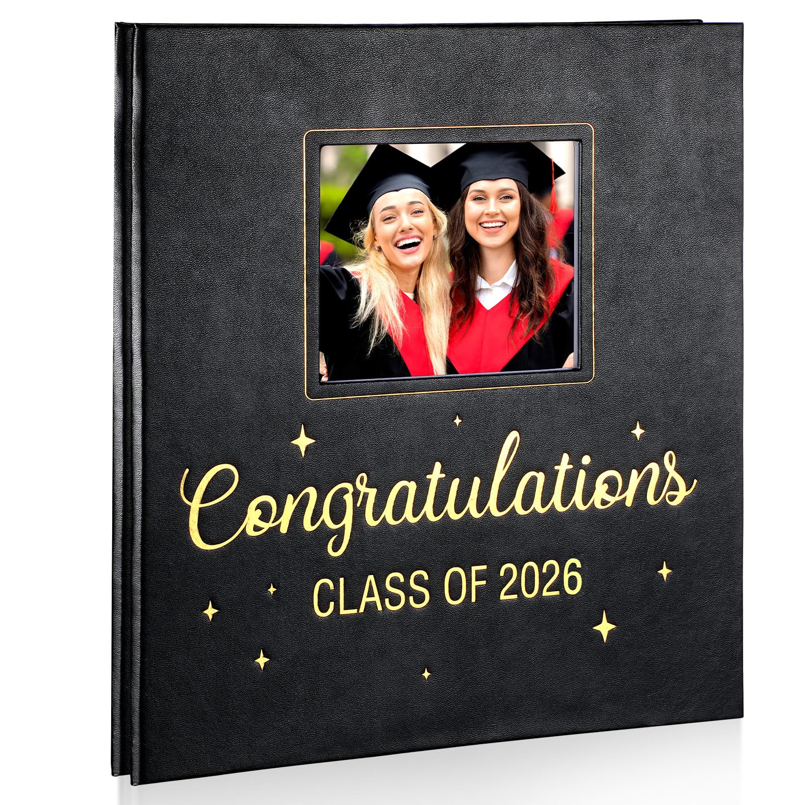 Album photo autocollant de diplôme classe de 2024 en cuir avec 40 pages adhésives