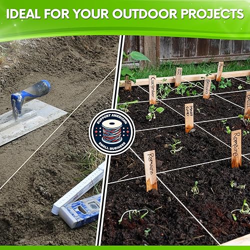 Miniatura 4 de Cuerda de hilo blanco brillante, #18, cuerda de nailon fuerte, 250 pies de longitud, cuerda blanca para jardinería, cordel de nailon para plantas