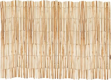 Forever Bamboo Natural Split Rolled Bamboo Fence Panel for Garden Privacy Fence Screen for Indoor or Outdoor 4 Ft H x 6 Ft L