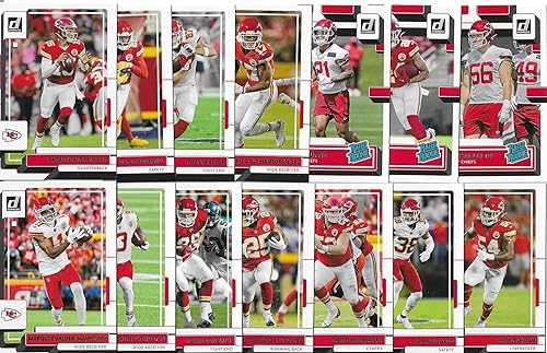 2022 Panini Donruss Football Kansas City Chiefs Team Set 14 Cards W/Drafted Rookies