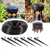 USA Made (6-Plant) - DIY Grow Kit - Great Hydroponics Drip Irrigation Kit - Includes 50ft 1/4 Inch Drip Tubing, 360 Adjustable Emitter Stakes, 6-Outlet Adjustable Manifold 0-20GPH 1/2” FPT (6-Plant)