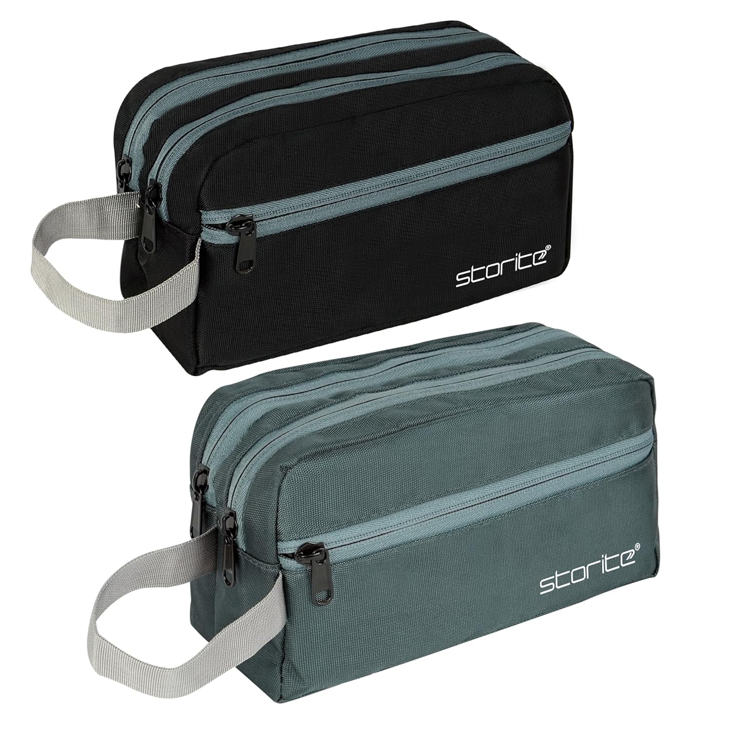 Storite Combo Polyester Multi-Pocket Toiletry Bag for Men and Women Travel Pouch Water Resistance Pouch Organizer Travel Pouch for Toiletries Shaving Kit and Cosmetics (Black and Grey – 23 x 9 x 13 cm) Storite Combo Polyester Multi-Pocket Toiletry Bag for Men and Women Travel Pouch Water Resistance Pouch Organizer Travel Pouch for Toiletries Shaving Kit and Cosmetics (Black and Grey – 23 x 9 x 13 cm)