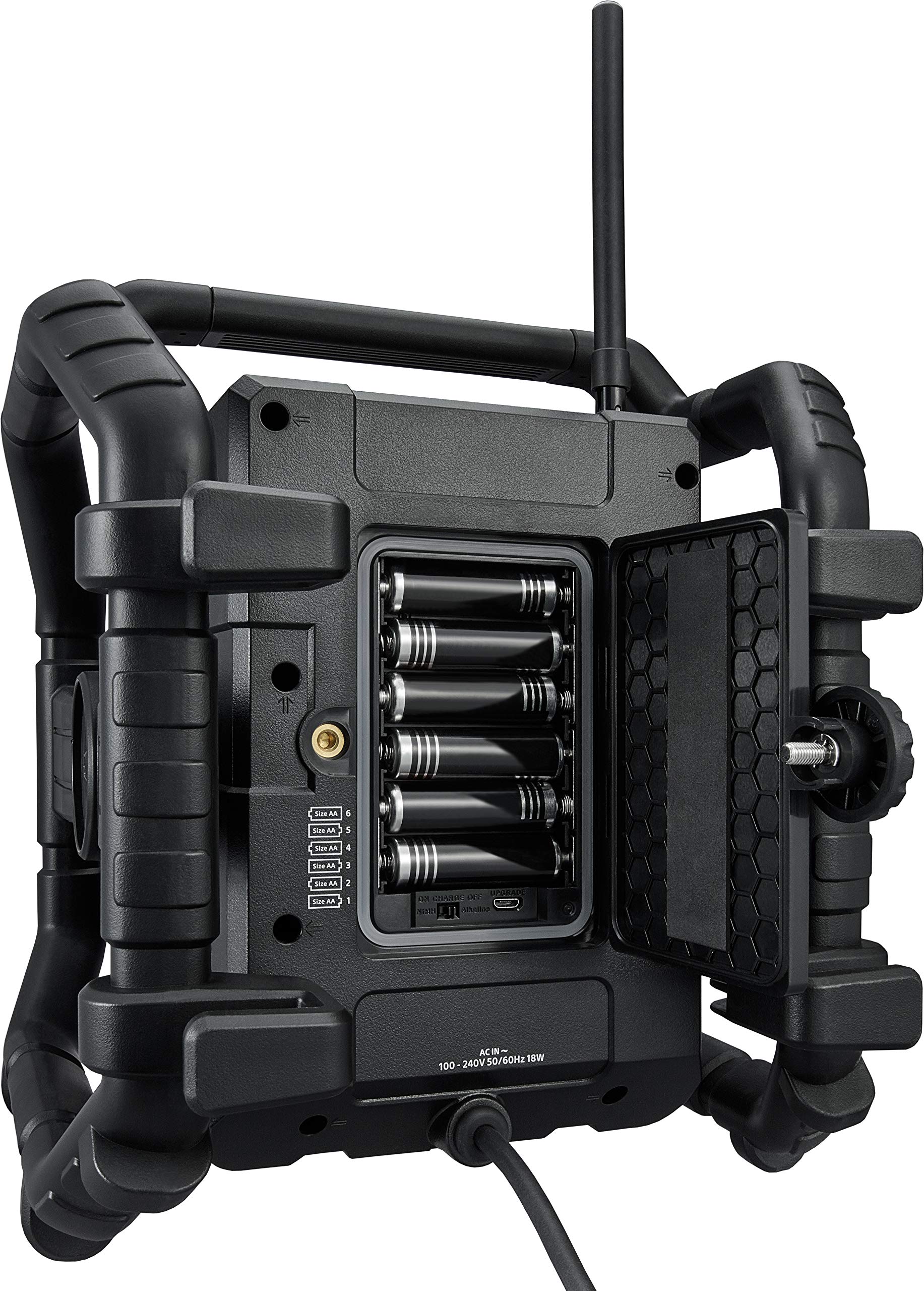 Sangean U-5 Konstruktion DBT Radio - Schlagfeste Radio mit DAB+, FM, AUX, Bluetooth - Wasserdicht - Staubdicht - Stoßfest - Schwarz