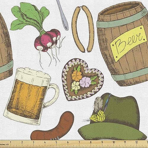 Miniatura 62 de Tela de panda Lunarable de The Yard, diseño de oso asiático con dibujos animados comiendo hojas y ramas, animal silvestre, tela decorativa para