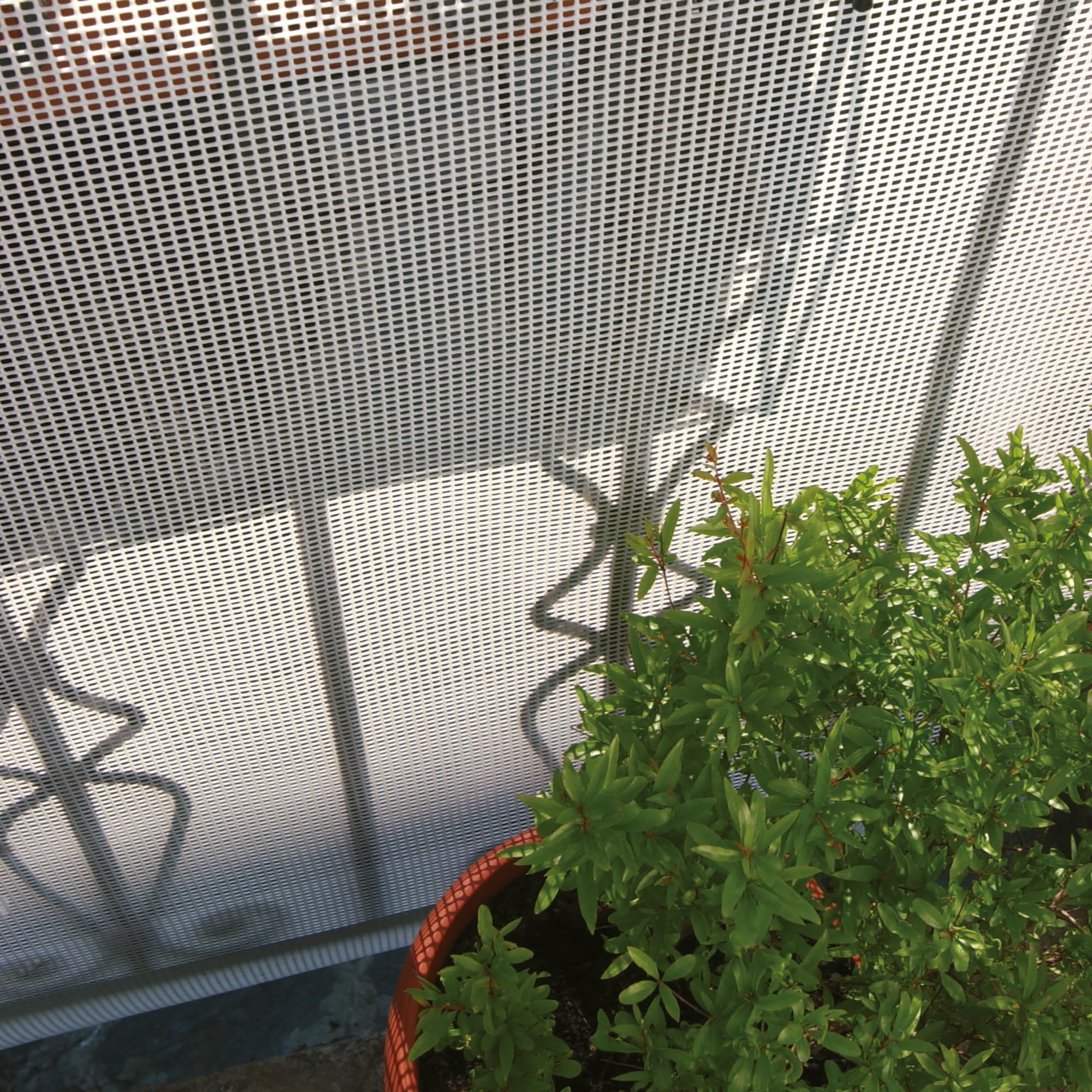Tenax Malla de Plástico Quadra 05 Blanco 1,00x50 m, Malla Protectora Multiuso para Balcones, Vallas y Cercados