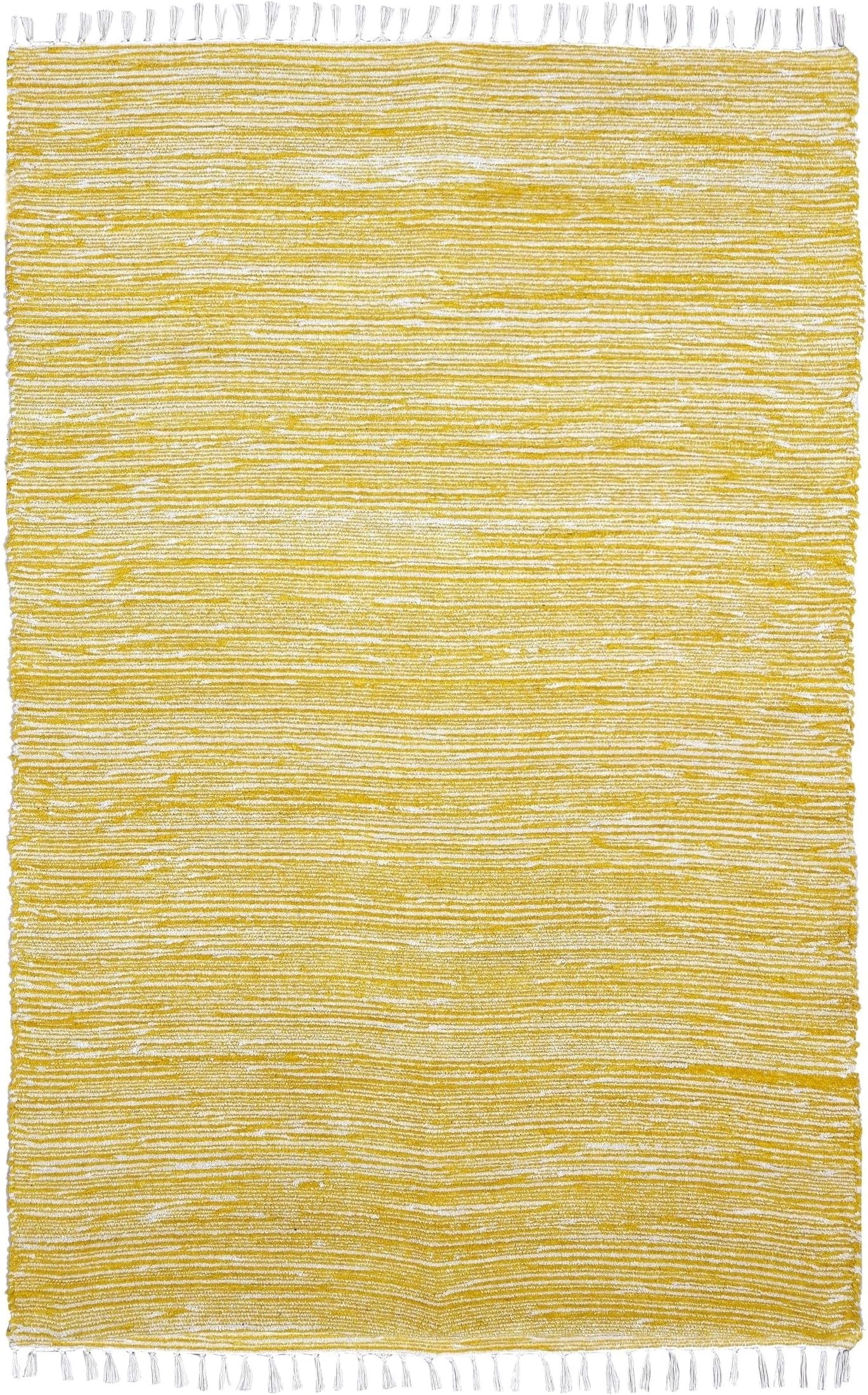 Complex Chenille Flat Weave Rug, 9-Feet by 12-Feet, Yellow