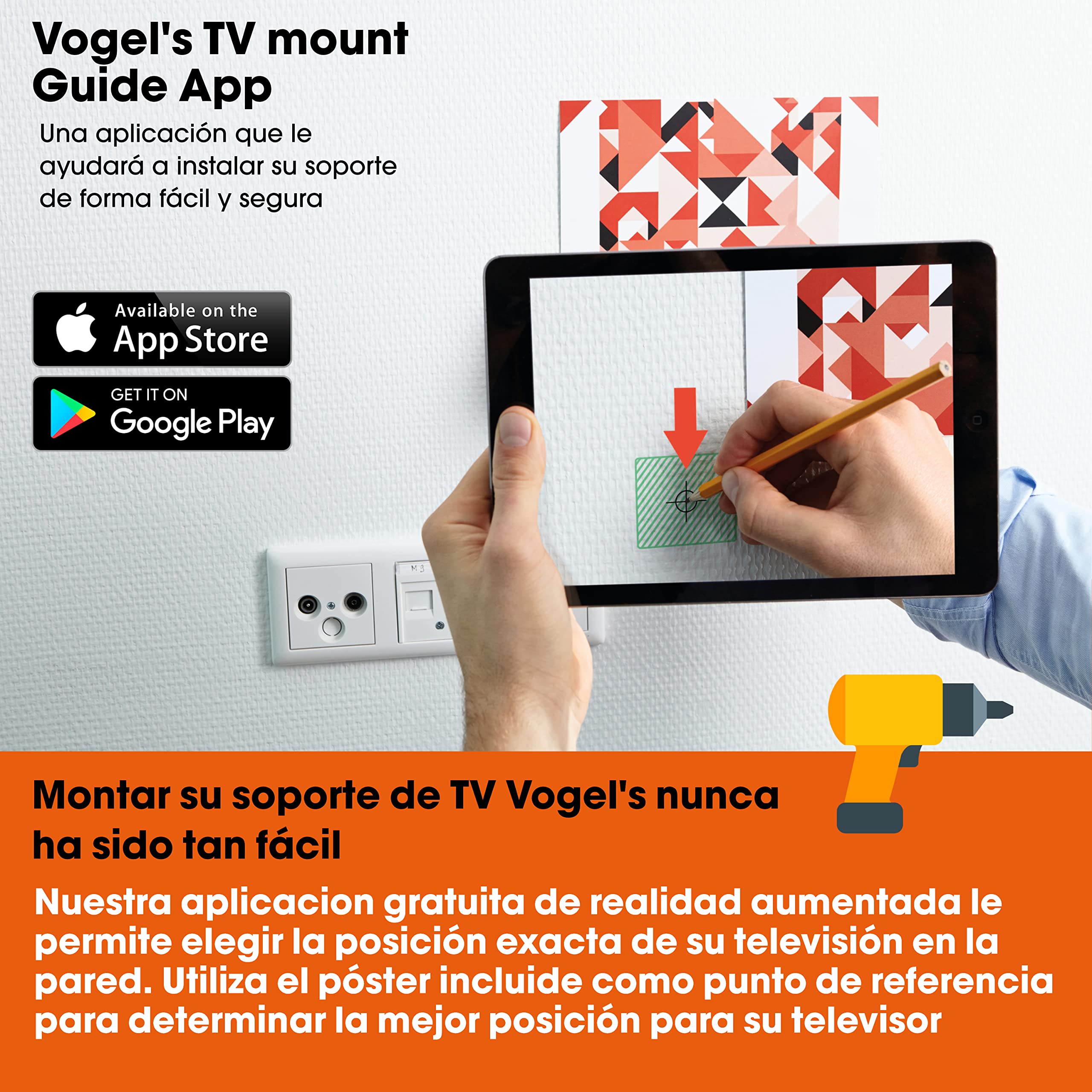 Vogel's Thin 415 Soporte de Pared para TV, Inclinable, para televisores de Entre 26-55 Pulgadas (66-140 cm), Máx. 18 kg, VESA Máx. 400x400, Certificación TÜV