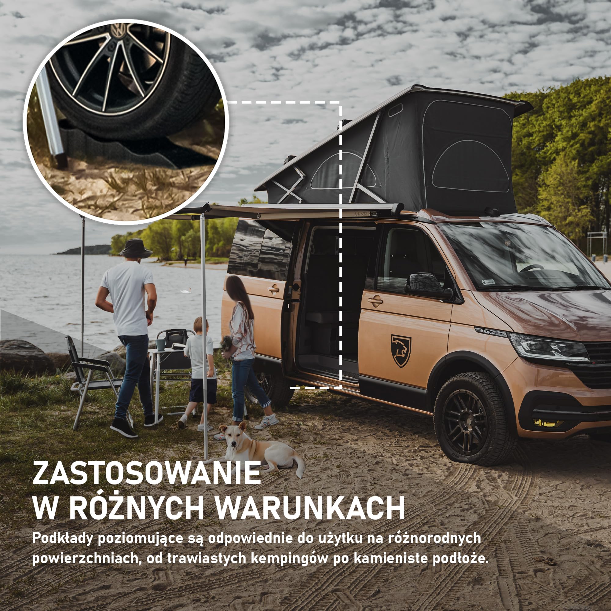 CHROMEMASTER | Podkłady, Kliny, Najazdy, Rampy do Przyczep Kempingowych | Kliny, Podkłady Poziomujące do Kamperów, Samochodów; 4 Sztuki | Rampy Umożliwiają Ustawienie Pojazdu w Trudnym Terenie