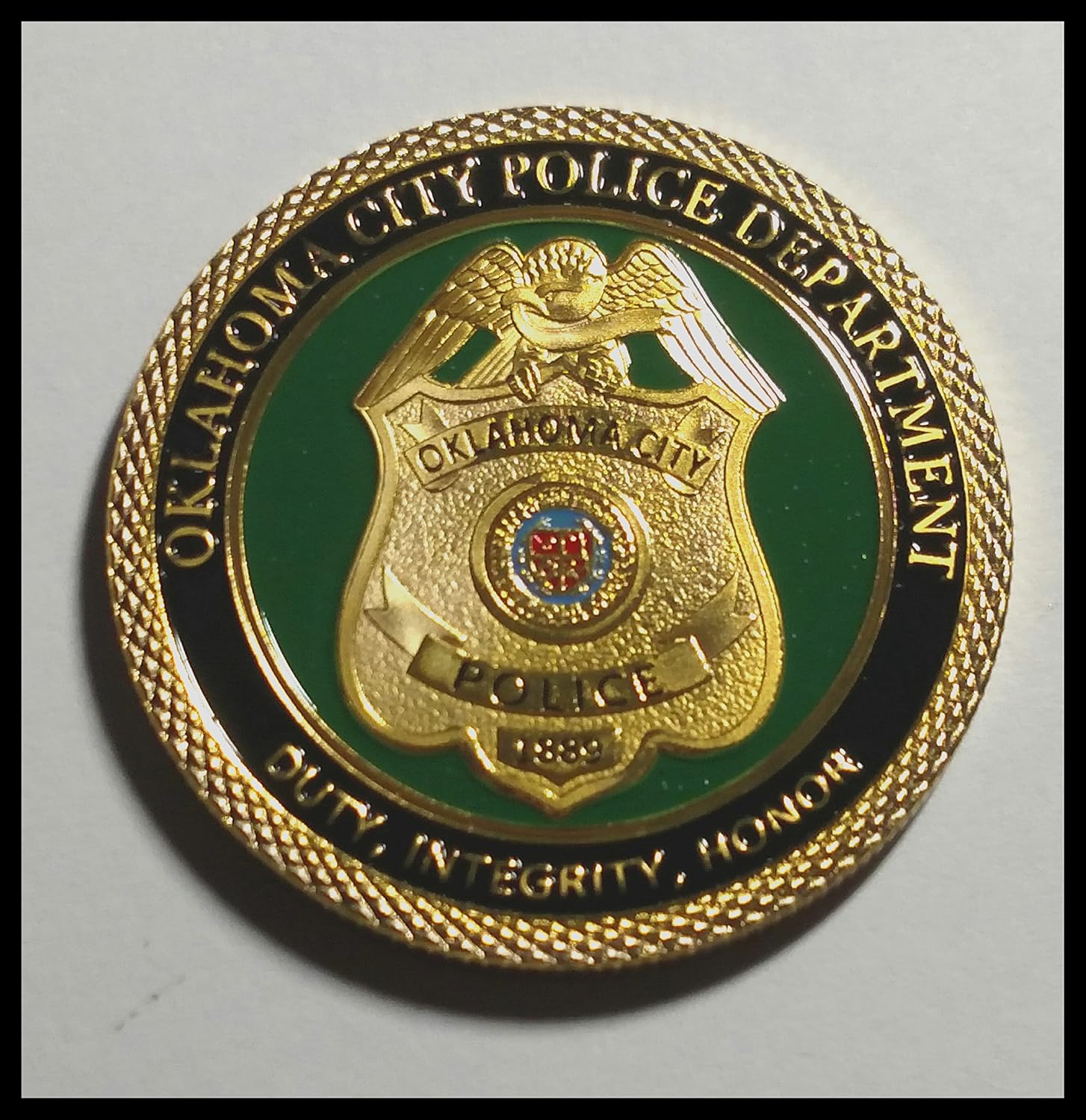 Oklahoma City Police Department Colorized Challenge Art Coin Thumbnail
