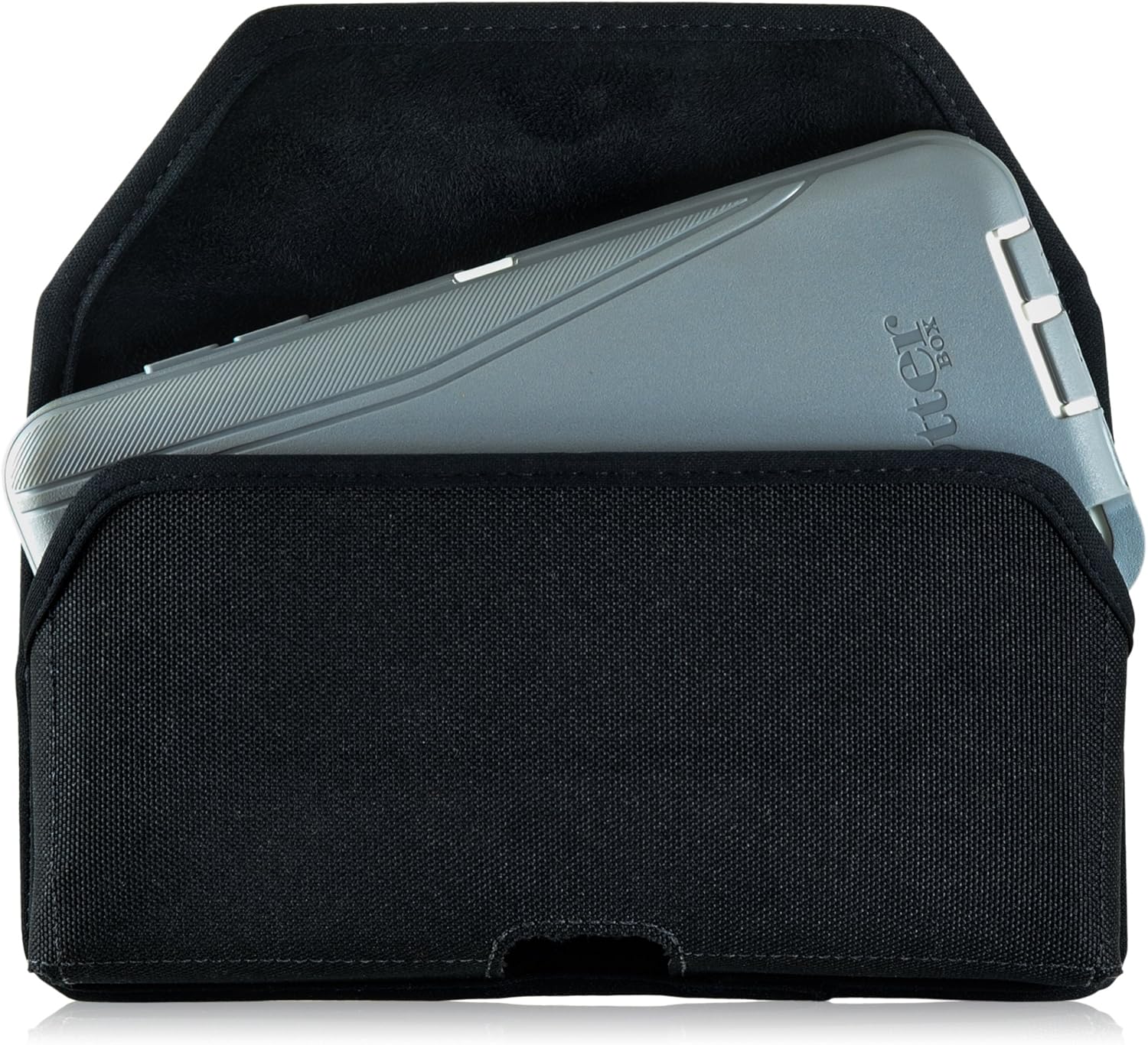 Turtleback Belt Clip Case Made for Samsung Galaxy Note 5 Fits w/OB Defender or Bulky Cases, Black Holster Nylon Pouch with Heavy Duty Rotating Belt Clip Horizontal