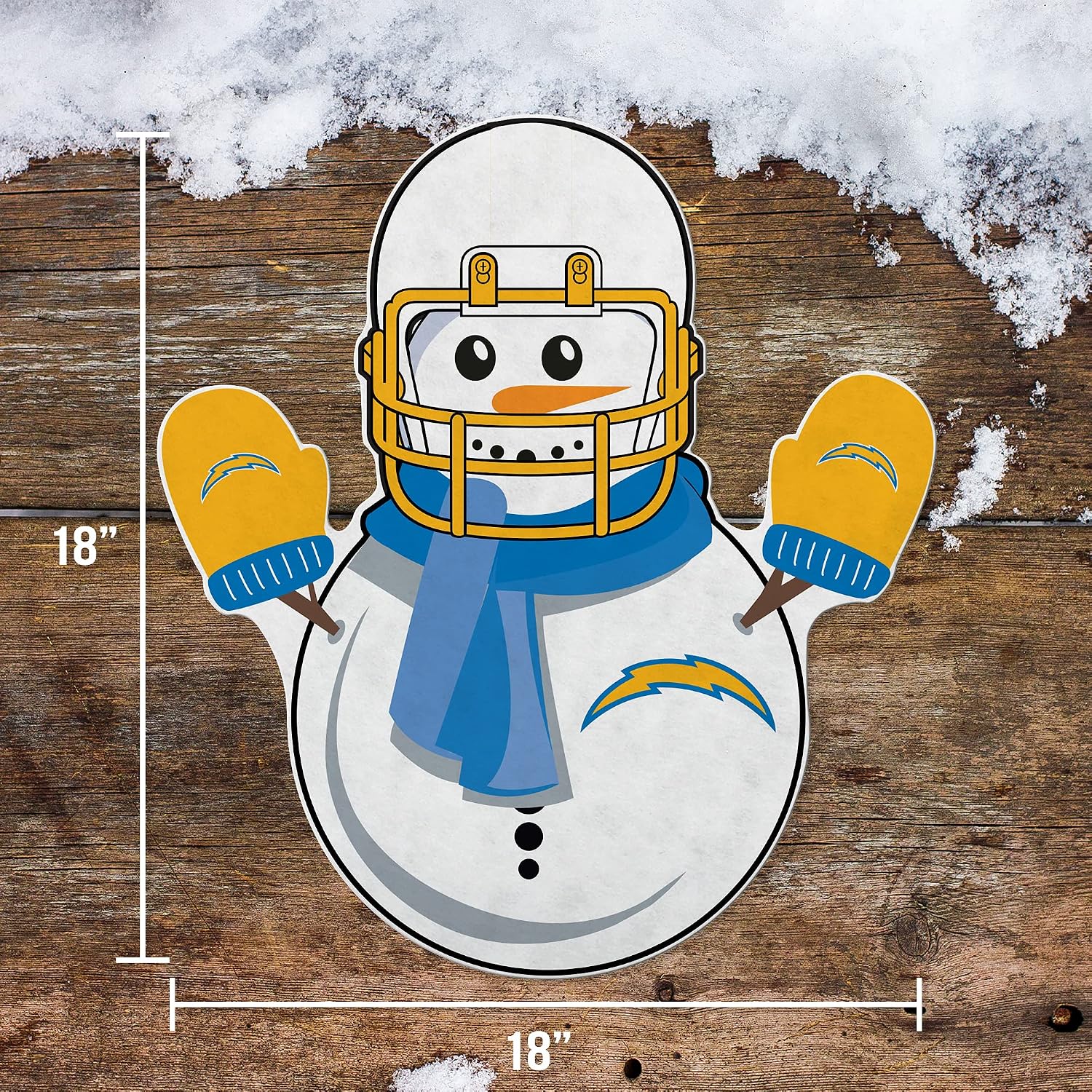 Rico Industries NFL Football Snowman Shape Cut Pennant - Home and Living Room Décor - Soft Felt EZ to Hang image 3