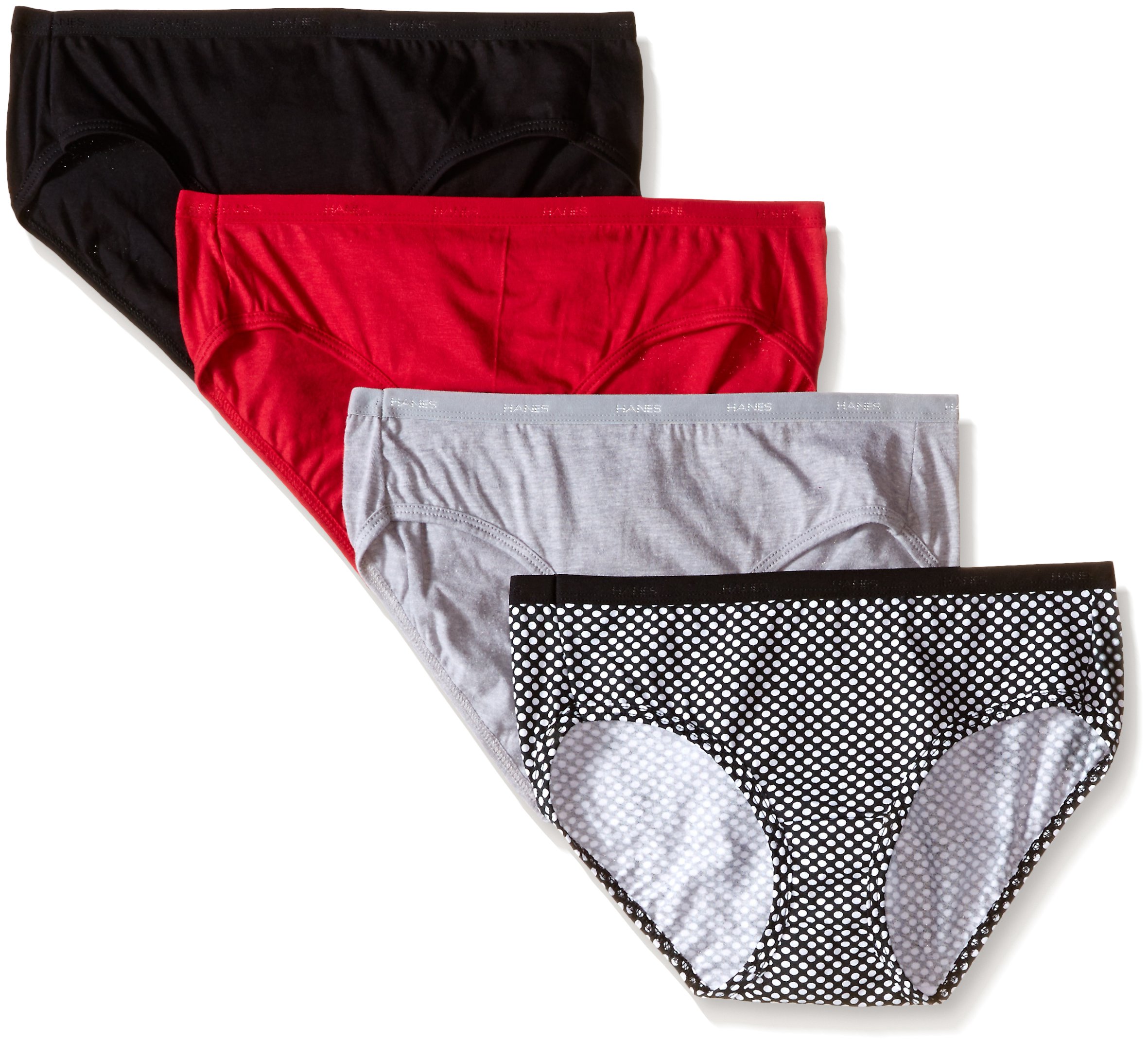 HanesWomens 4 Pack Platinum Cotton Creations Hipster 41C4
