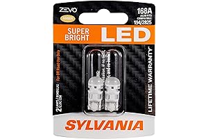 SYLVANIA ZEVO 168 T10 W5W Amber LED Bulb 2-Pack