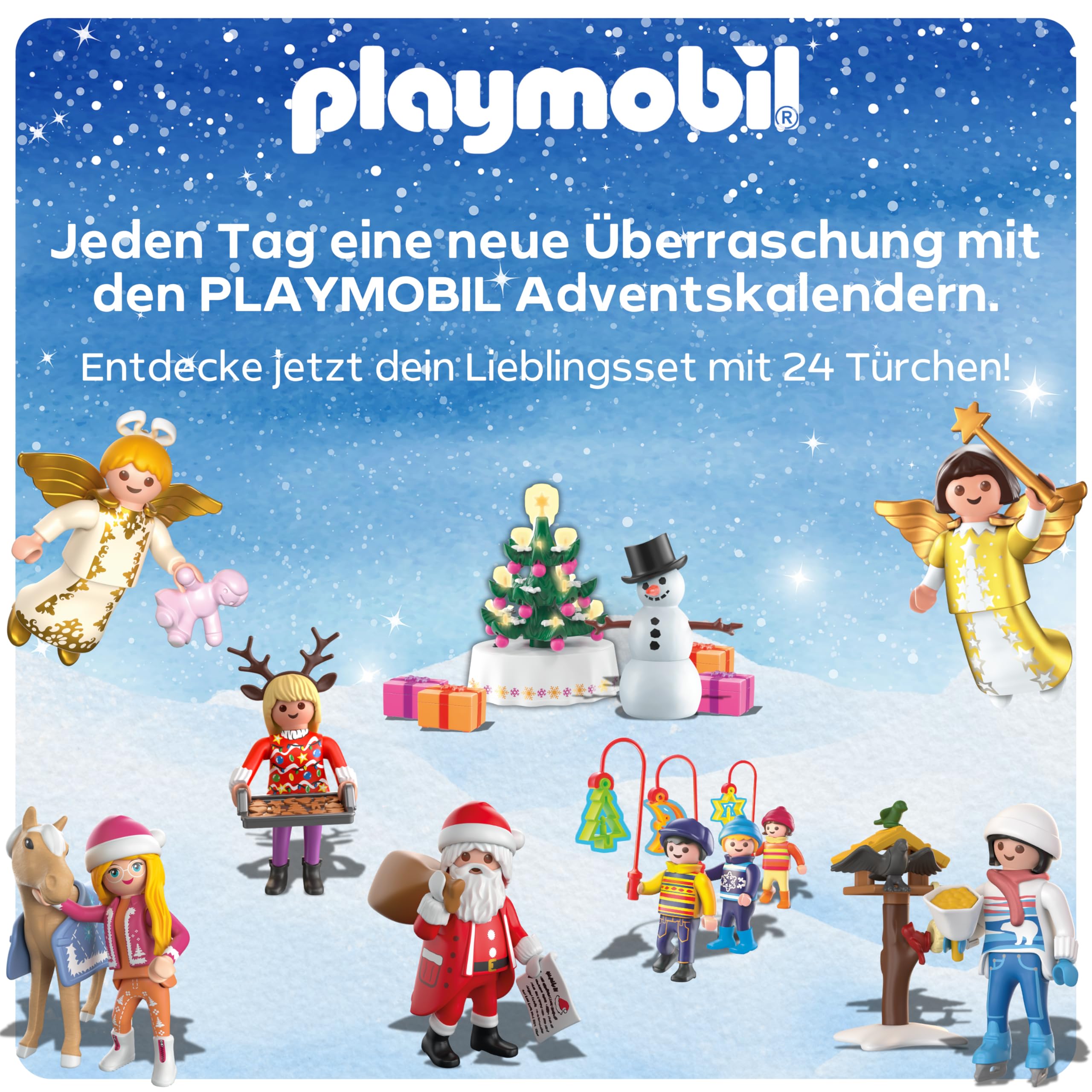 PLAYMOBIL | Adventskalendar | Horses of Waterfall | Weihnachtsbacken im Reitcafé | Adventskalender für Pferdefans | Mit täglichen Überraschungen & Zubehör | Für Kinder ab 4 Jahren | 71952