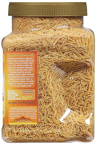 Miniatura 5 de Rani Vermicelli asados (fideos de trigo tostado) 28 oz (1.75 libras) Tarro PET de 28.22 oz  Todo natural  Vegano  Sin OMG  Origen indio