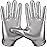 Grip Boost Football Gloves - Solid Stealth 6.0 Boost Plus Sticky Technology - Adult and Youth Football Gloves for Wide Receiver - Men\'s and Boys Sizes (Solid Chrome, Youth Small)