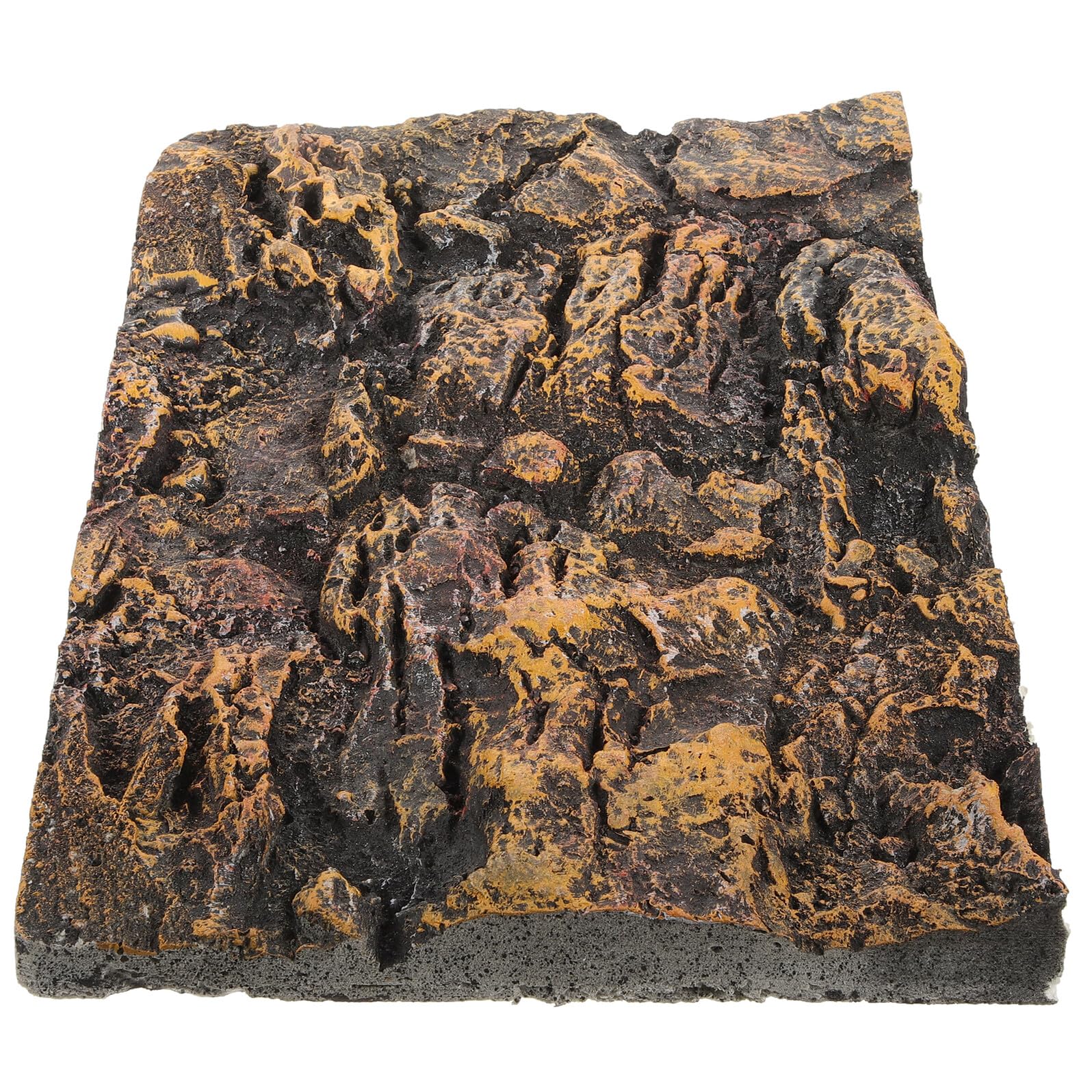 GALPADA Sfondo per Terrario 3D Effetto Roccia Giallo Sabbia Pu, Pannello Decorativo Leggero per Acquari e Vasche Tartarughe, Superficie Irregolare per Arrampicata Rettili, Adesivo
