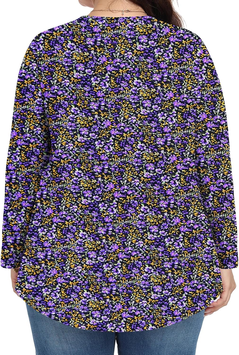 Womens Plus Size Tops Long Sleeve Shirts 2025 Fall Tunic Blouses 1X-5X - Image 4