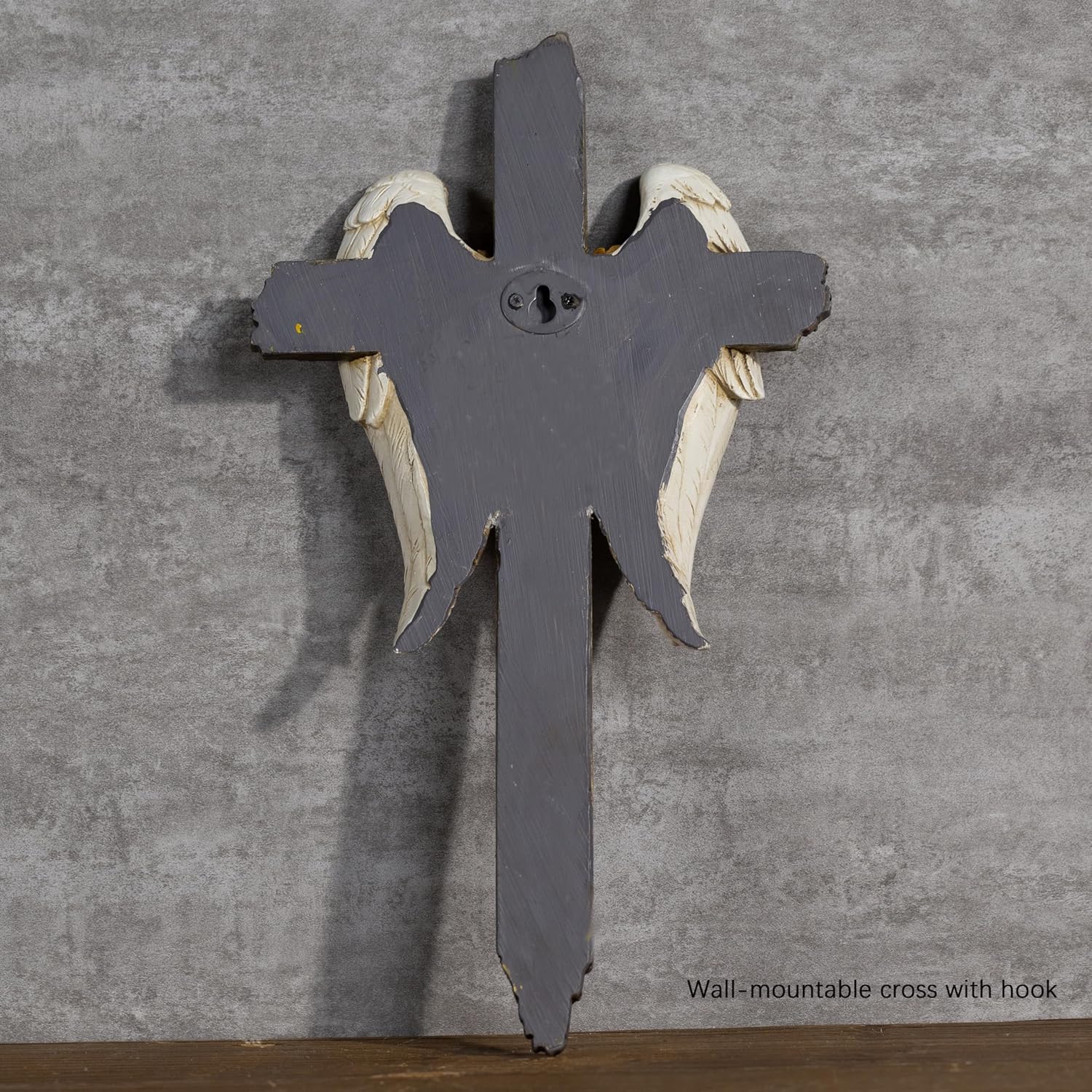 BC Catholic Sacred Heart of Jesus Wall Cross, 12"H Guardian Angel Wing Wall Decor, Unwavering Faith, Resolute Protection,Religious Inspirational Home Décor, Religious Gift, Art Sculpture Hand Painted by Buildclassic - Image 6