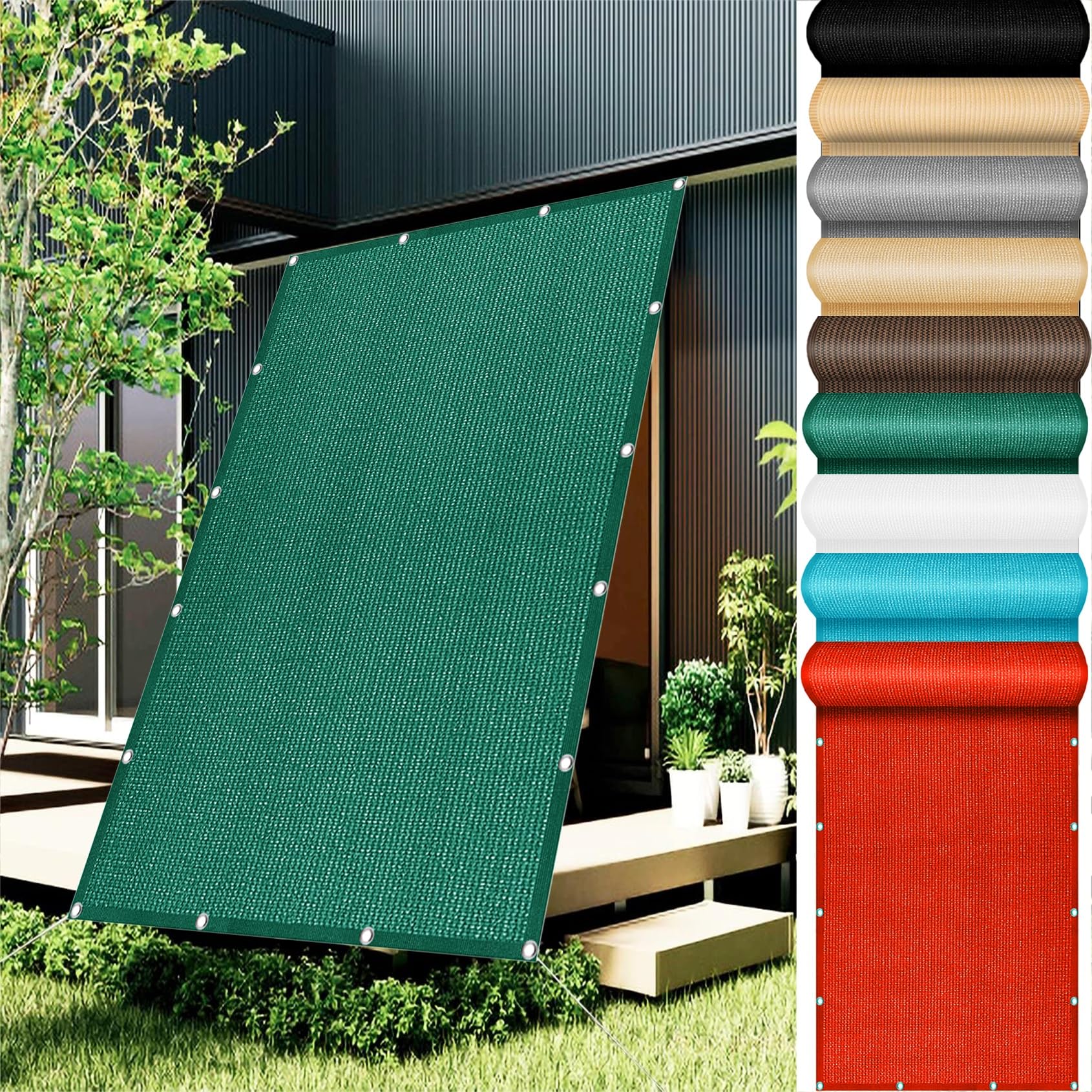 sonnensegel 90x300 Sonnenschutz inkl Befestigungsseile 90 x 300 cm, 98% Uv-Schutz,Atmungsaktiv,Isolierung, Sonnenschutz Beschattung Rechteckig, Sun Segel Sonnensegel, für Balkon Garten, Dunkelgrün walk-fein ZÜNDAPP X850 E- Bike, Size:130