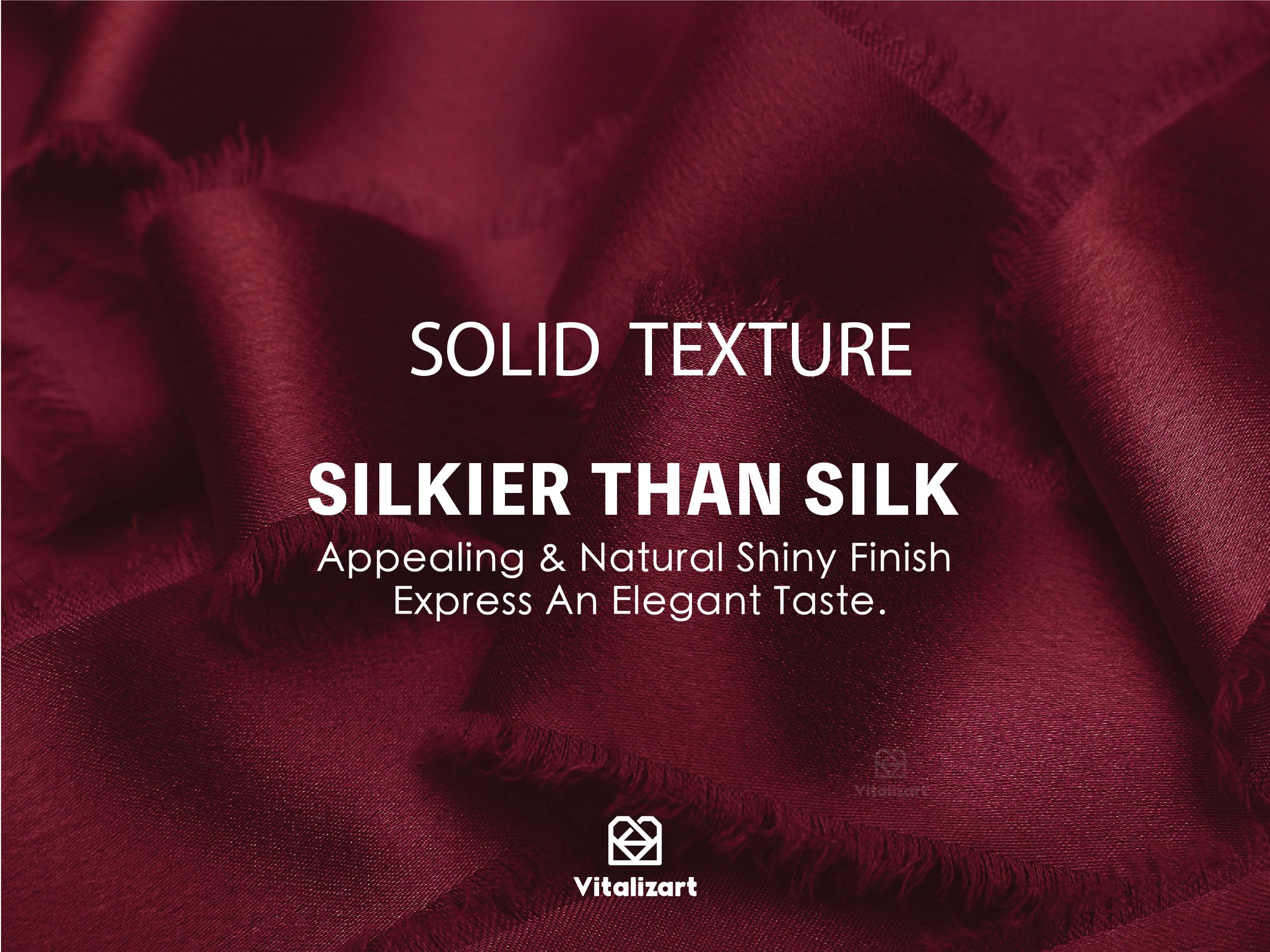 Vitalizart Burgundy Silky Satin Ribbon, 1.5'' x 15 Yard with Wooden Spool - Image 3