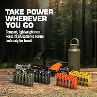 Vista 7 de Soporte para 12 baterías Storacell, AA Powerpax, color amarillo. Amarillo