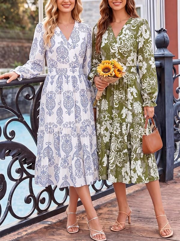 OLICE Womens Fall 2026 Casual Long Sleeve Midi Dress,Blue XS by OLICE - Used condition - Image 6