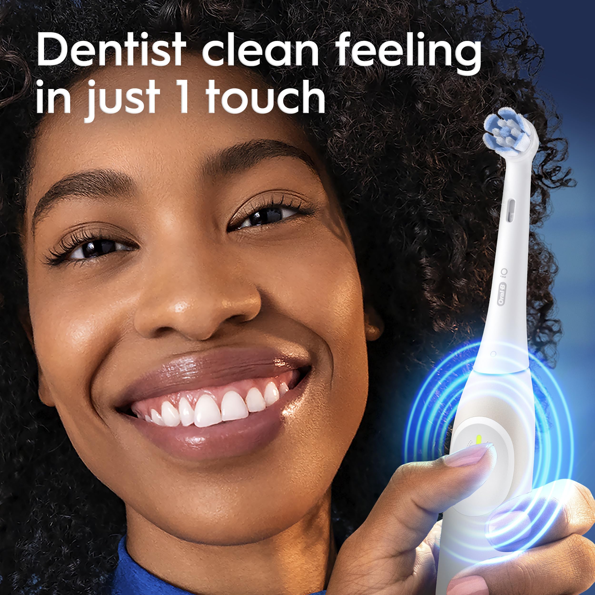 Oral-B iO Elektrische Zahnbürste, Serie 2, wiederaufladbar, Pfirsich mit 1 sanften Pflege-Bürstenkopf – automatischer Drucksensor zum Schutz des Zahnfleisches – 3 Modi – 2 Minuten Timer