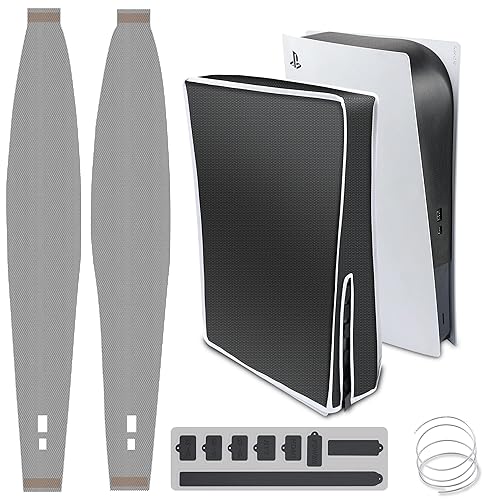 Wabracket Dust-proof kits for PS5, with Console Dust Protection Cover , 2pcs Dust Filters , 8 dust-proof silicone plugs . Detachable Dust Kits for